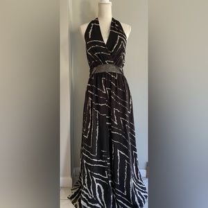 Express | Long Halter Top Gown | Sequin Details | Sz M